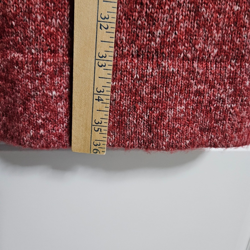 Fever Retro Cardigan Dress Womens Med Red Marled Peter Pan Collar Bell Sleeve - Picture 8 of 11